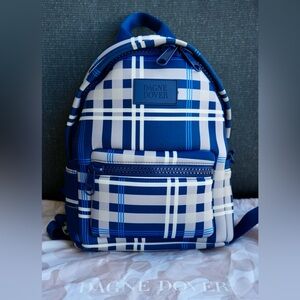 Dagne Dover Small Dakota Backpack Blue Plaid